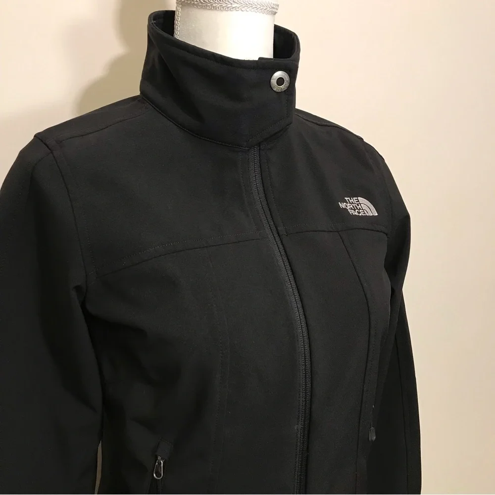 The North Face Women Black Soft Shell Lightweight Black Zip Up Jacket Size Small - Picture 14 of 15